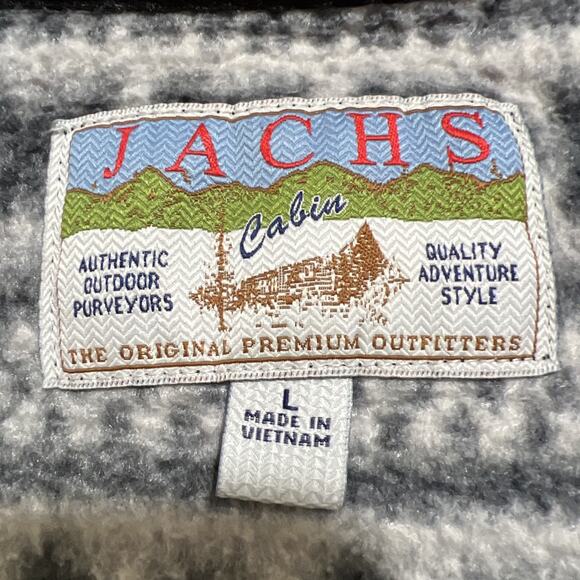 JACHS Cabin Fleece Women’s Large Black Mock Neck Pullover Fair Isle Cabincore - Picture 5 of 10